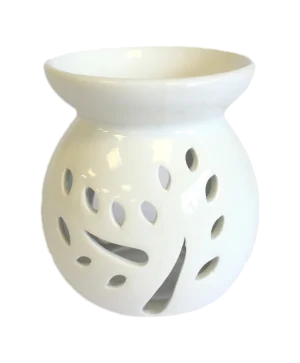 chleopatra duftlampe hvid keramik