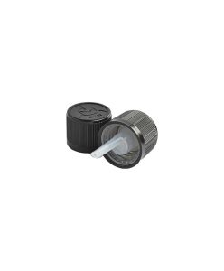 Sort børnesikret sikkerhedslåg til 18 mm flasker