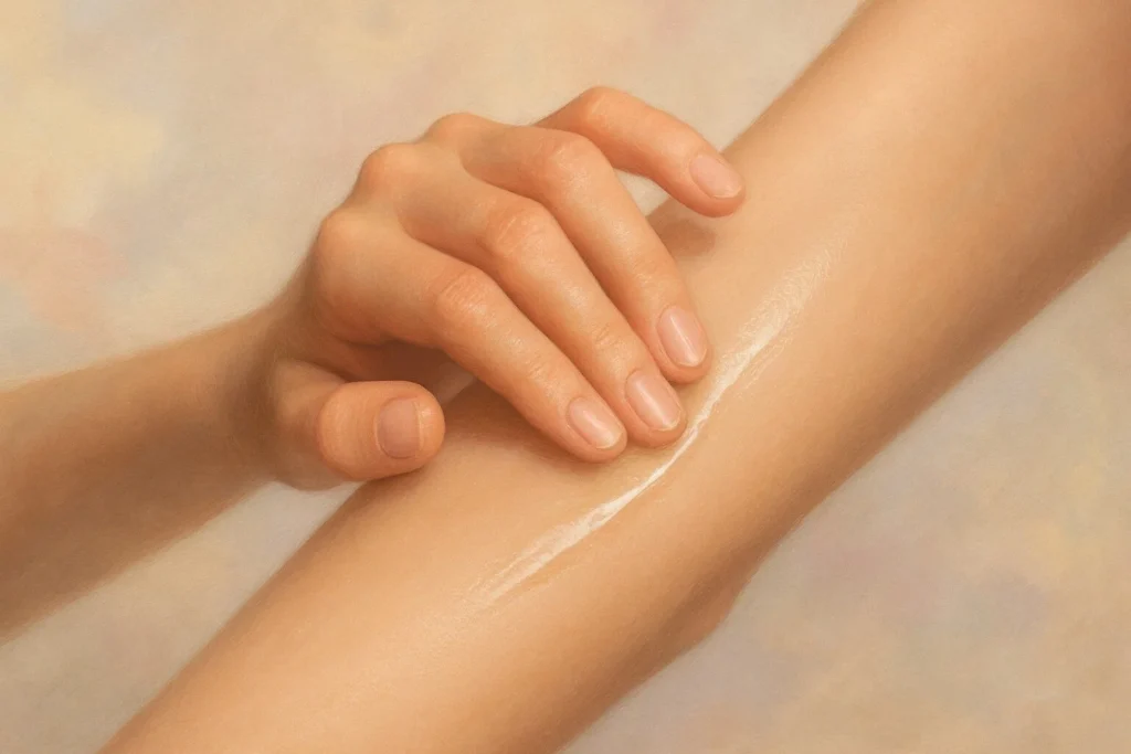 Blid udstrykning på hud