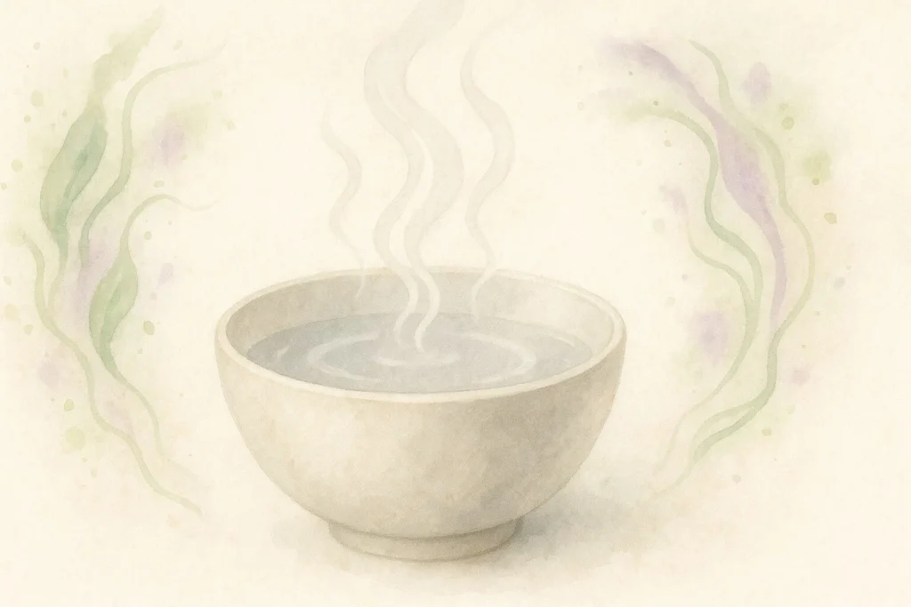 Dampende skål med aromadampe
