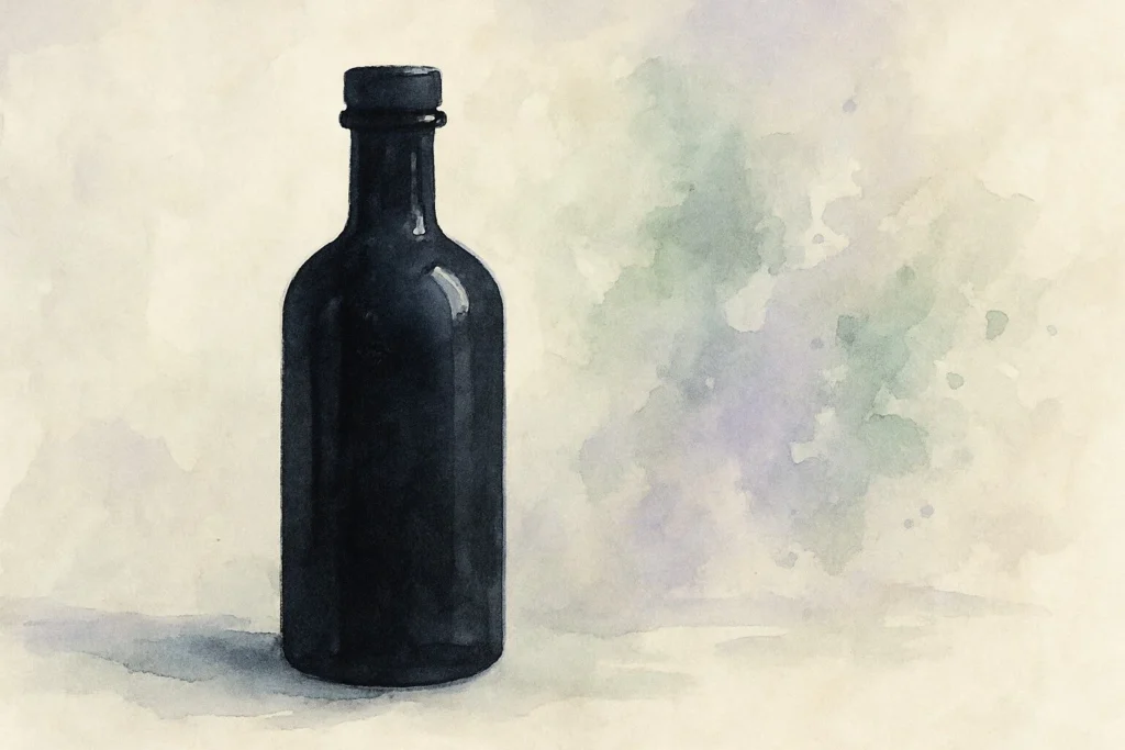 Mørk flaske beskytter olien