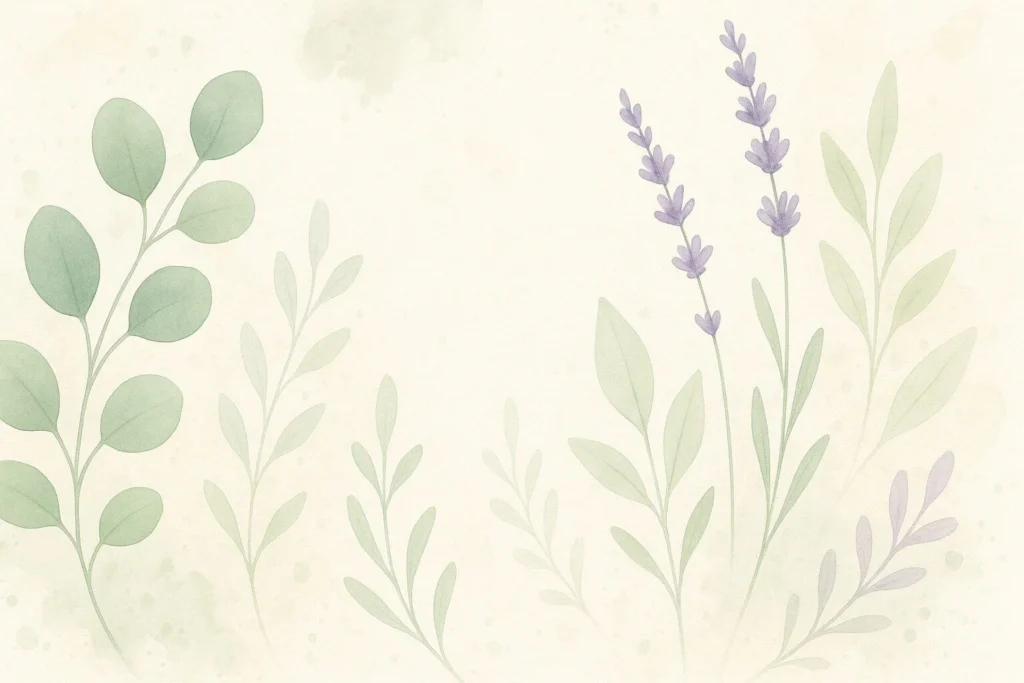 Planter og bladtekstrukturer i naturlig duf