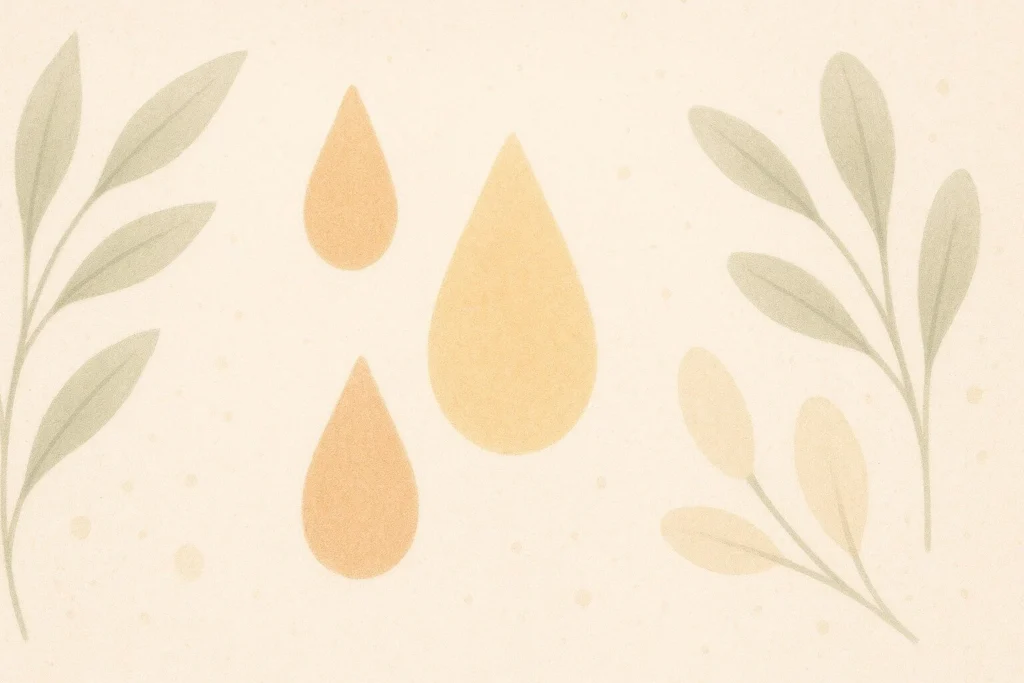 Abstrakt olie med blade