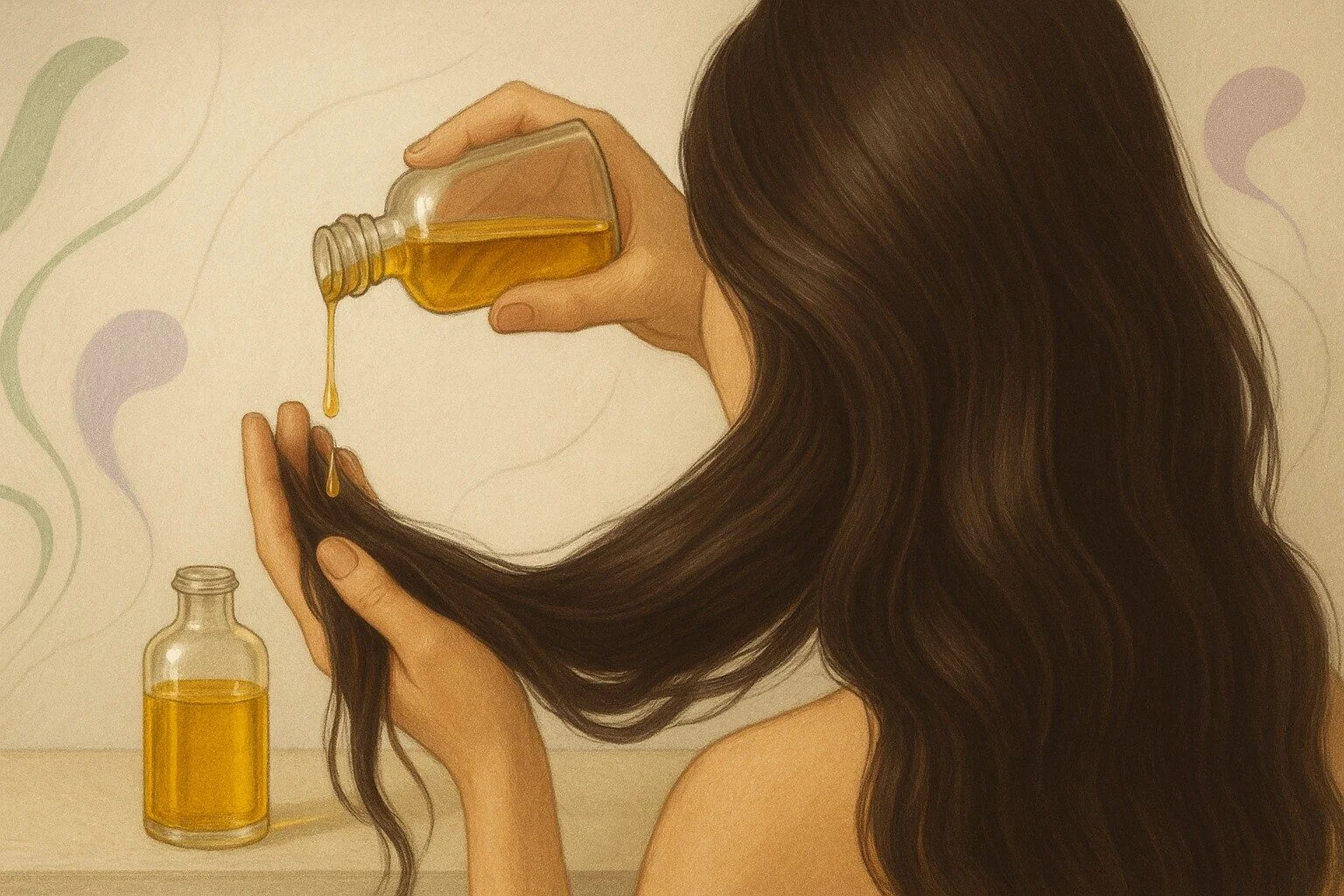 Hårkur med jojobaolie