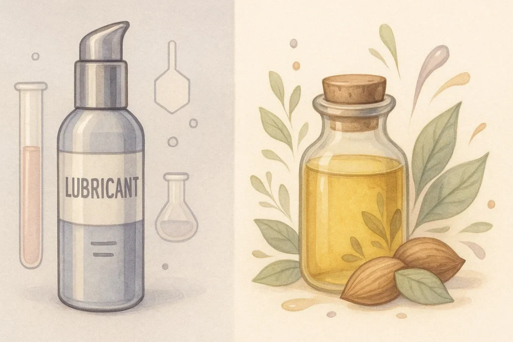 Kommeciel glidecreme vs naturlig olie