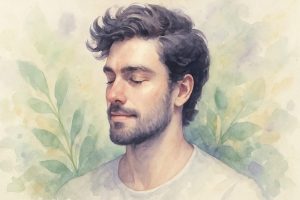 Nærbillede af skønt hår på en mand