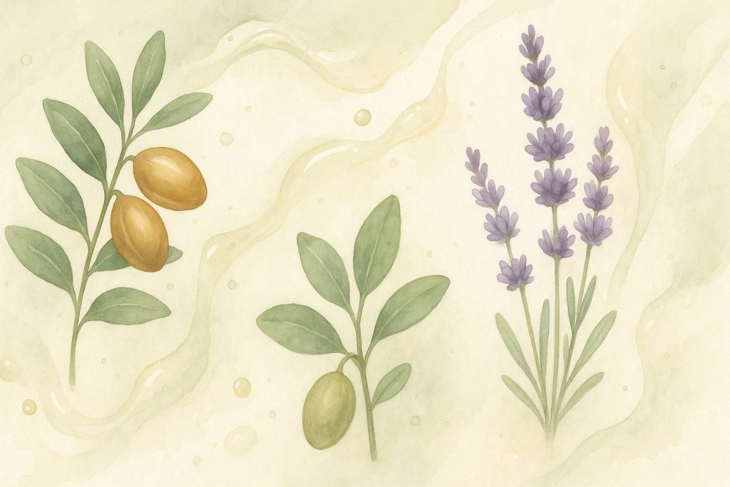 Naturlige planter – argan, jojoba og lavendel
