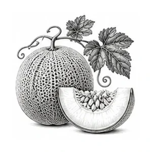 Kalaharimelonfrøolie – botanisk illustration