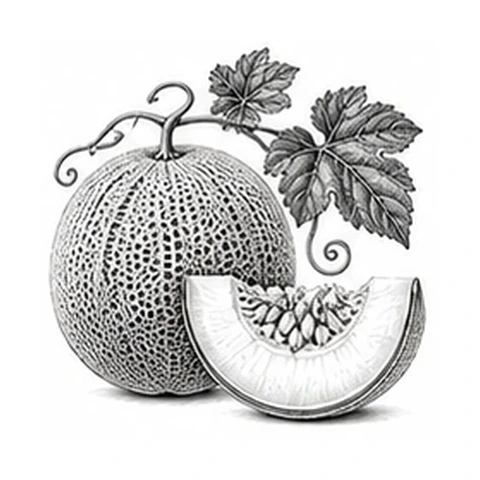 Kalaharimelonfrøolie – botanisk illustration