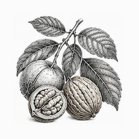 Kukuiolie – botanisk illustration